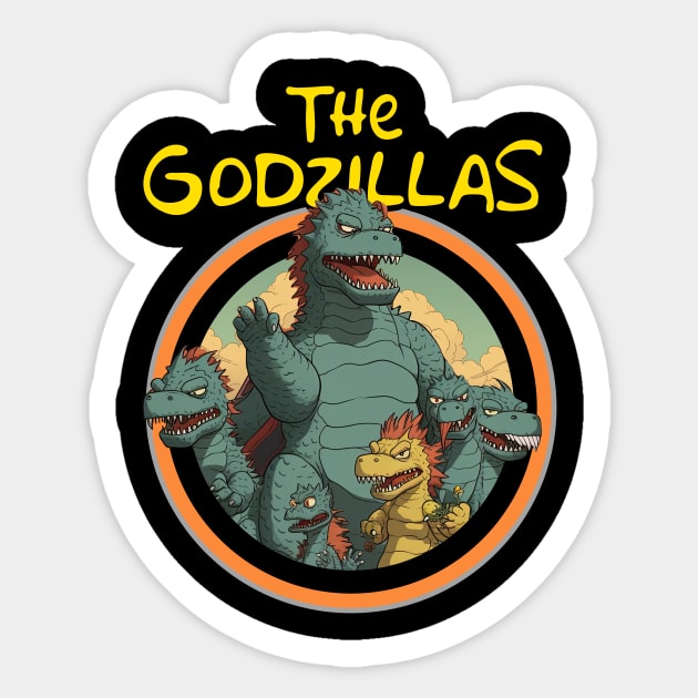 The Godzillas Sticker by Trazzo